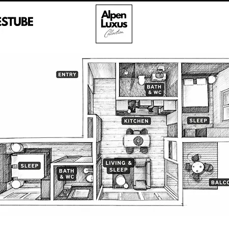 Lägenhet Ruhestube - Alpenluxus Collection Fügen