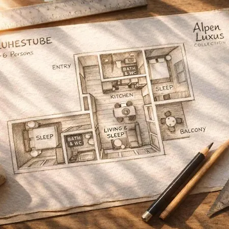 Ruhestube - Design With Balcony
